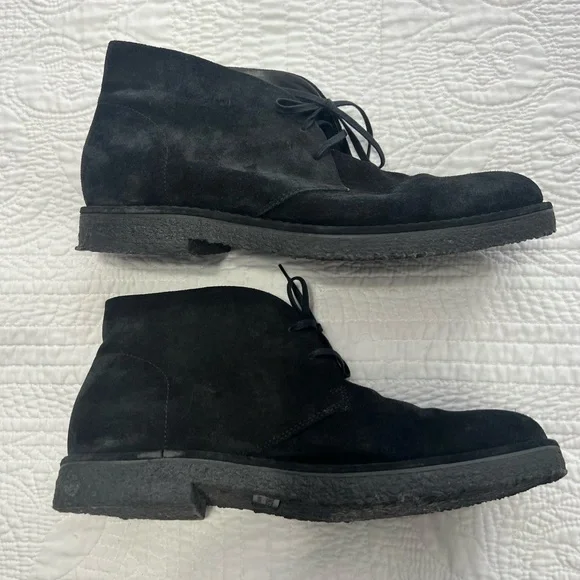 Vince Black Suede Chukka Boot Lace-Up Round Toe Men's US 11 EU 45 Casual
